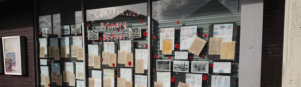 Remembrance Display in Budgens, Hedge End