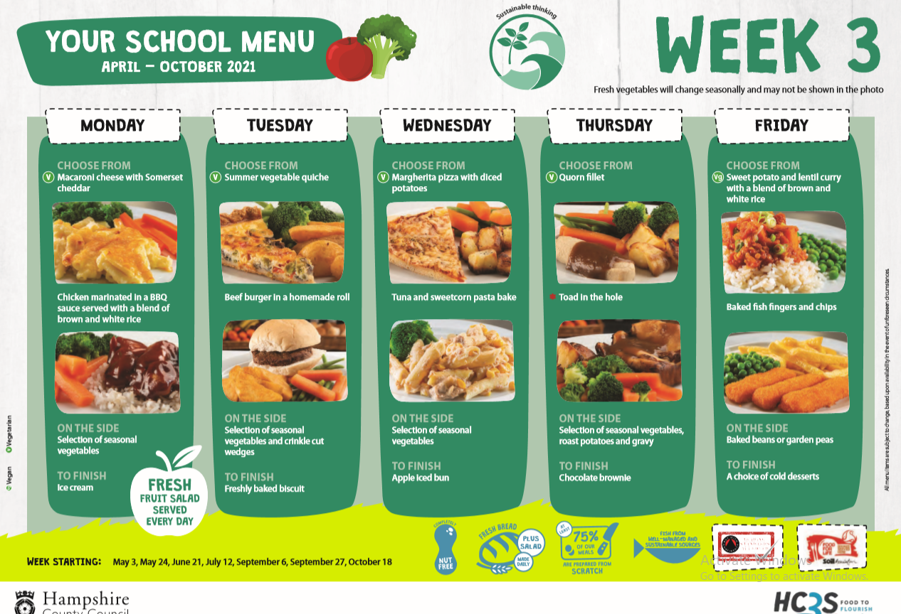 Meals Shamblehurst Primary School